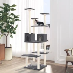 Maison Exclusive - Arbre à chat avec griffoirs en sisal gris foncé 167 cm Clearance