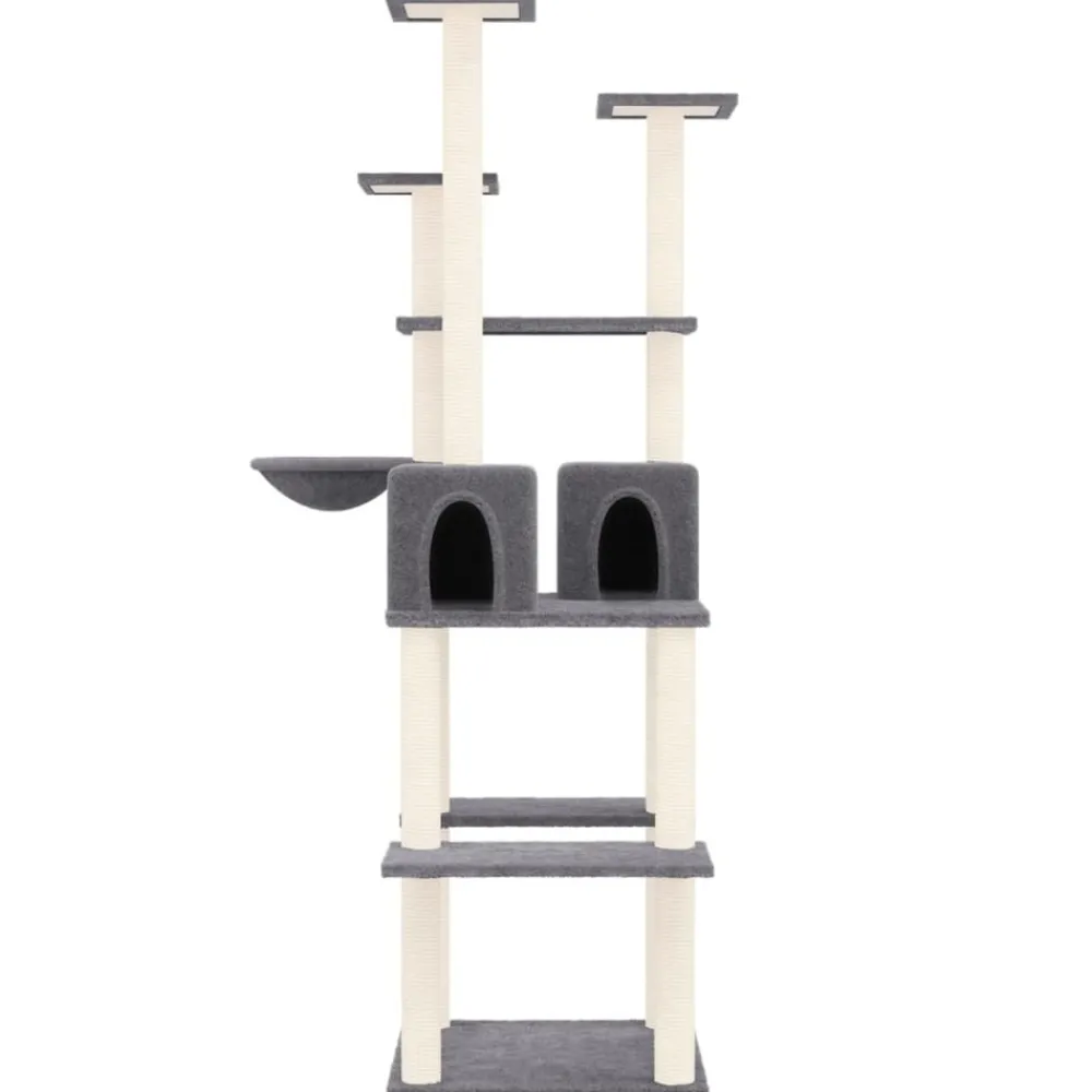 Maison Exclusive Arbres À Chat Et Jouets | - Arbre à chat avec griffoirs en sisal gris clair 154 cm