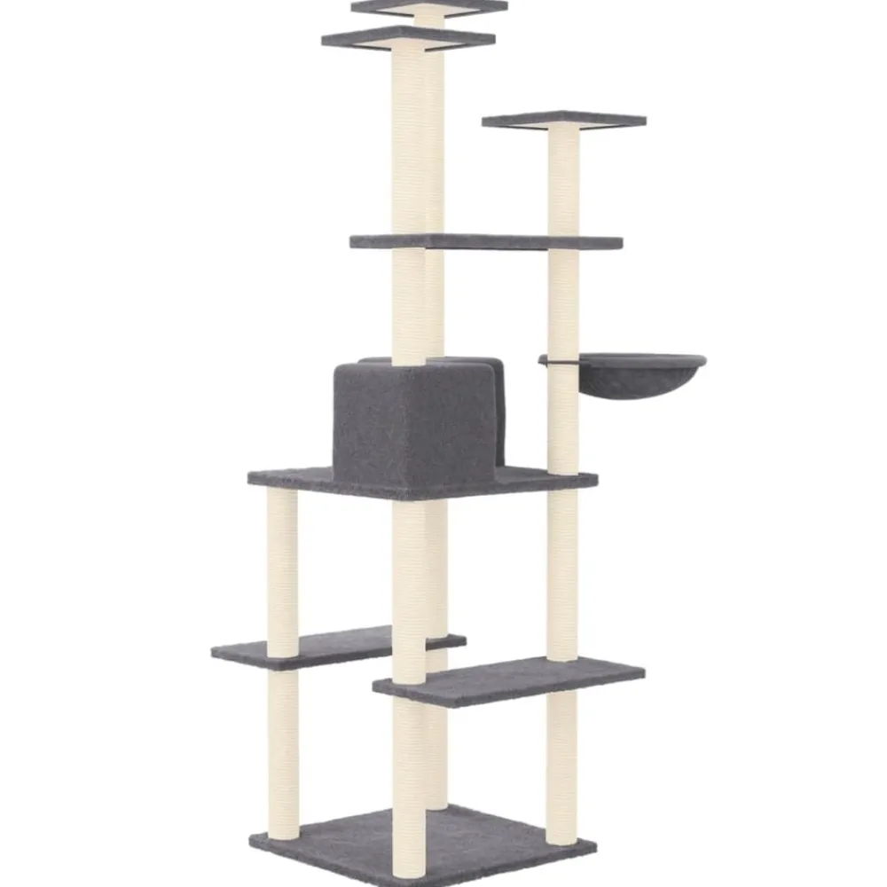 Maison Exclusive Arbres À Chat Et Jouets | - Arbre à chat avec griffoirs en sisal gris clair 154 cm