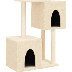 Maison Exclusive - Arbre à chat avec griffoirs en sisal crème 86 cm Outlet