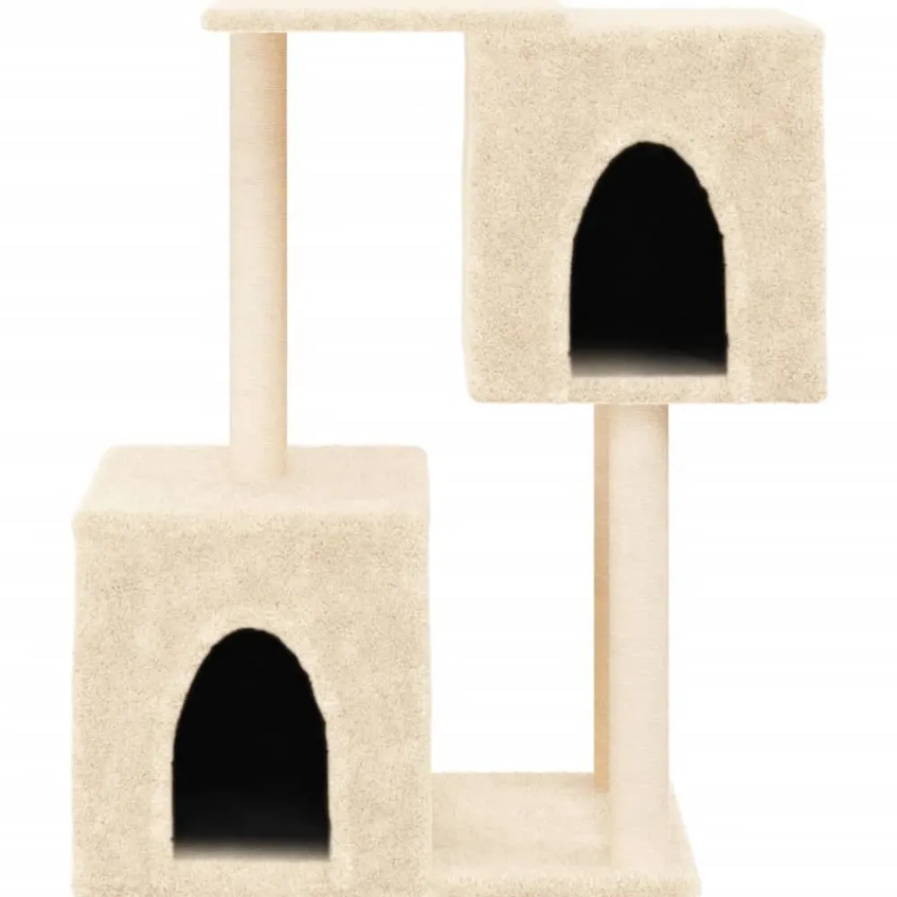 Maison Exclusive Arbres À Chat Et Jouets | - Arbre à chat avec griffoirs en sisal crème 82 cm
