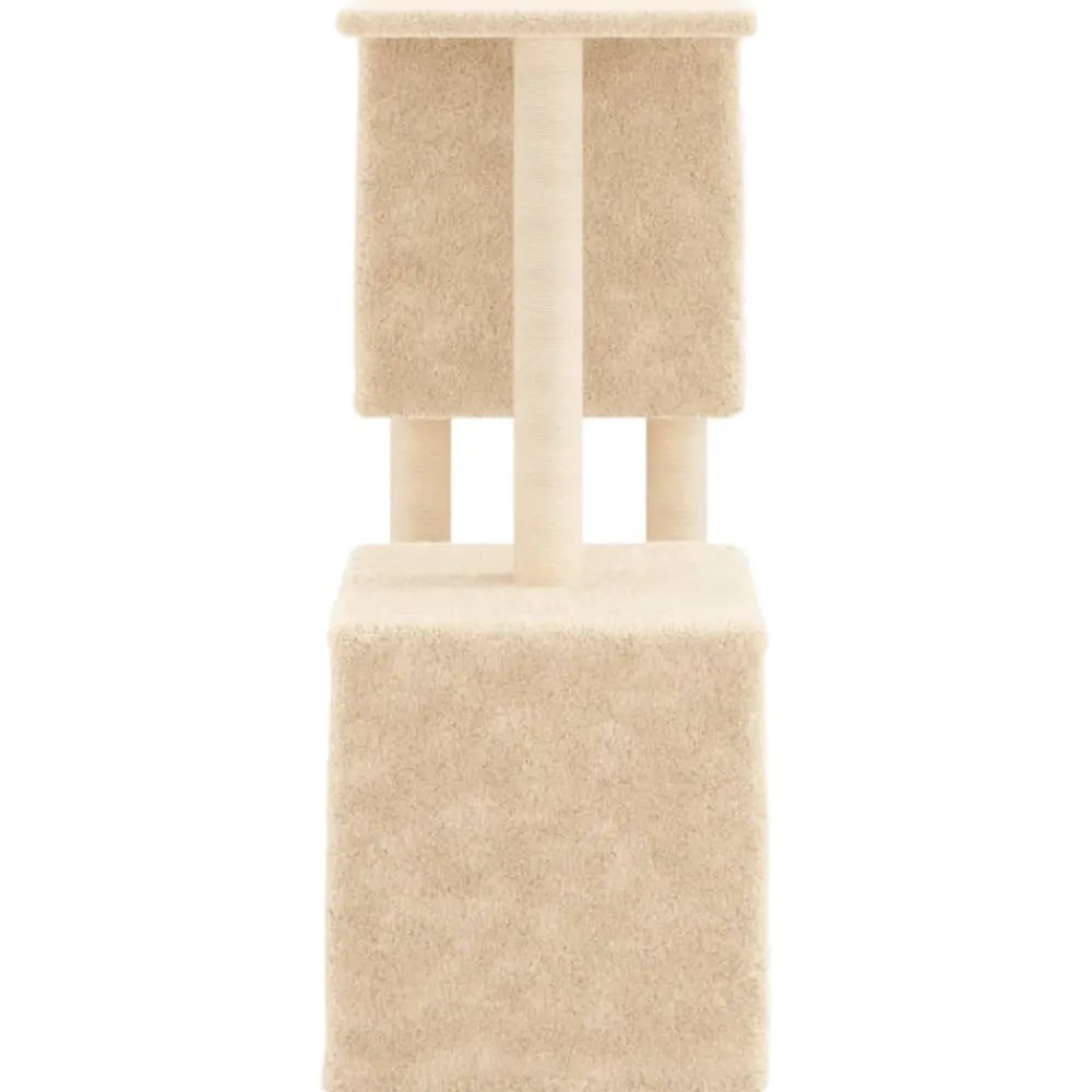 Maison Exclusive Arbres À Chat Et Jouets | - Arbre à chat avec griffoirs en sisal crème 82 cm