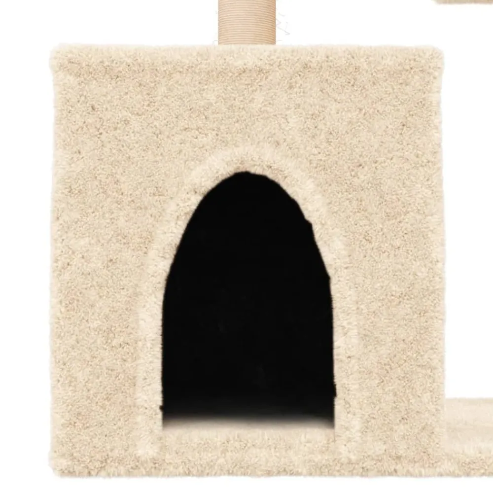 Maison Exclusive Arbres À Chat Et Jouets | - Arbre à chat avec griffoirs en sisal crème 82 cm