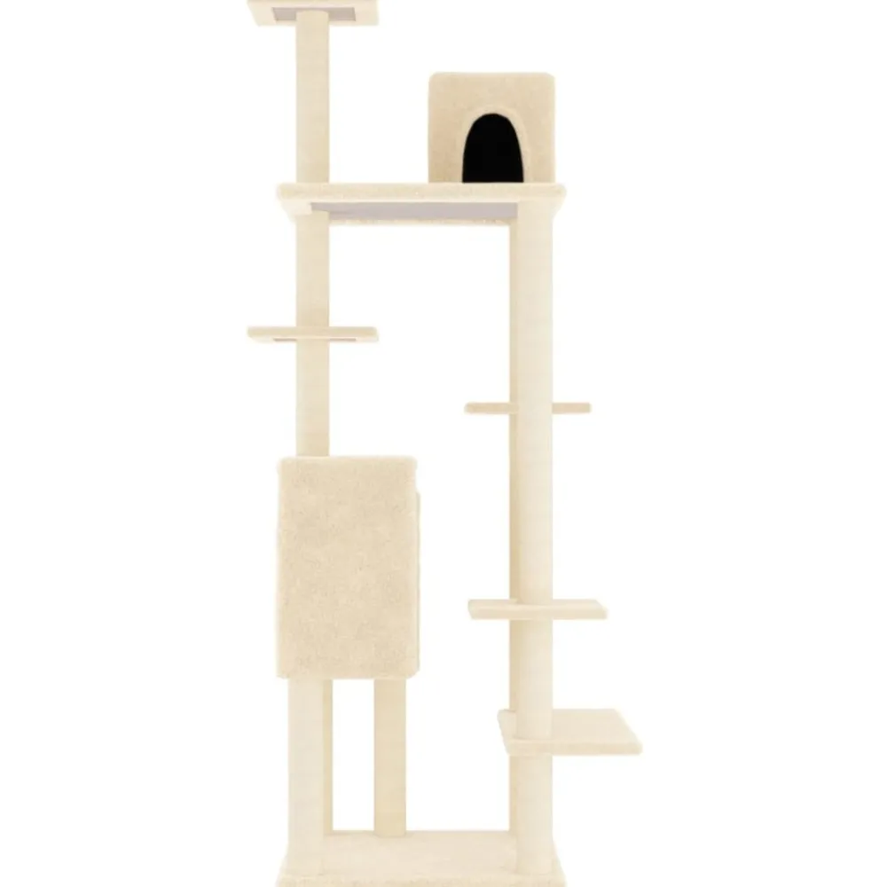 Maison Exclusive Arbres À Chat Et Jouets | - Arbre à chat avec griffoirs en sisal crème 82 cm