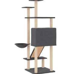 Maison Exclusive Arbres À Chat Et Jouets | - Arbre à chat avec griffoirs en sisal gris foncé 183 cm