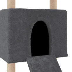 Maison Exclusive Arbres À Chat Et Jouets | - Arbre à chat avec griffoirs en sisal gris foncé 183 cm