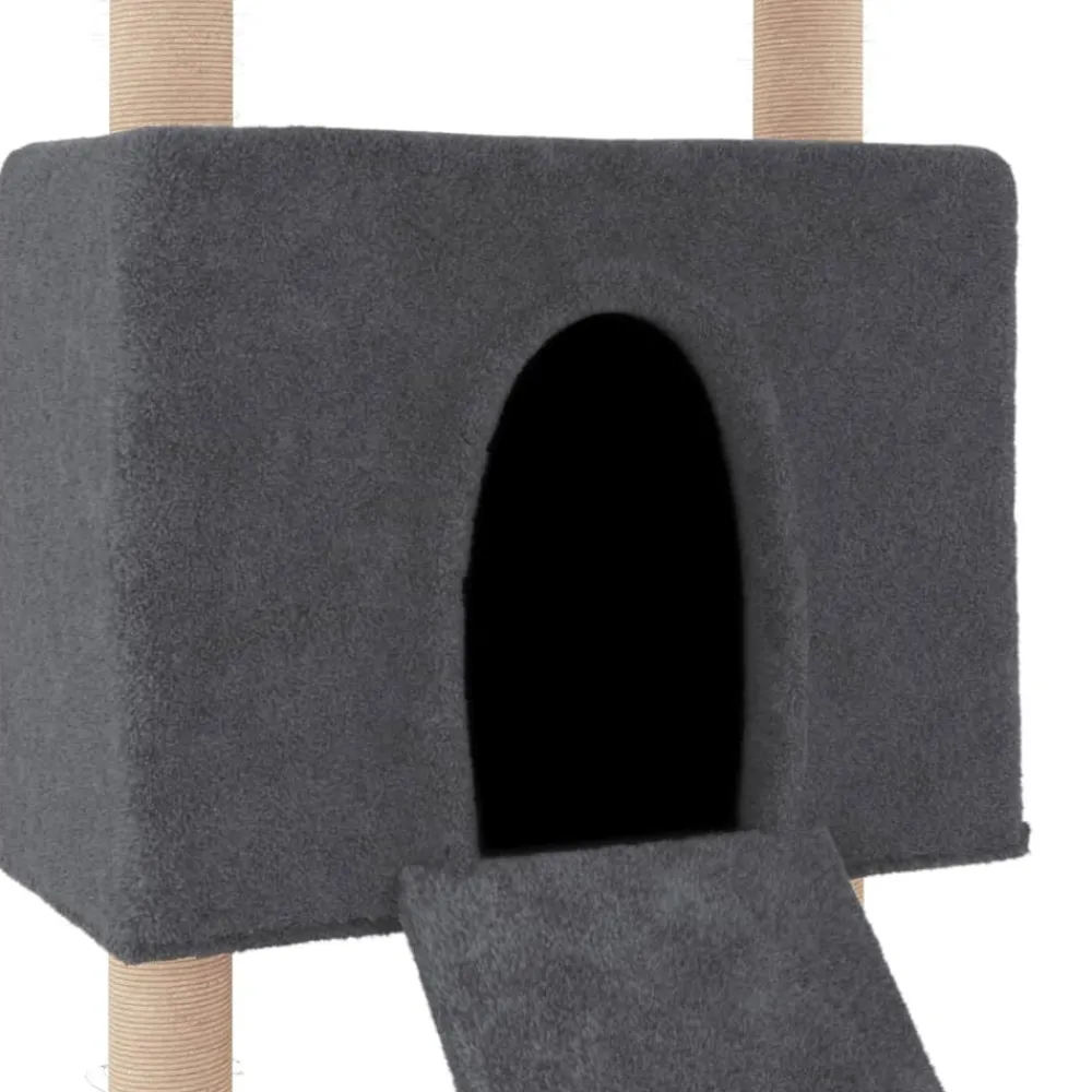 Maison Exclusive Arbres À Chat Et Jouets | - Arbre à chat avec griffoirs en sisal gris foncé 183 cm