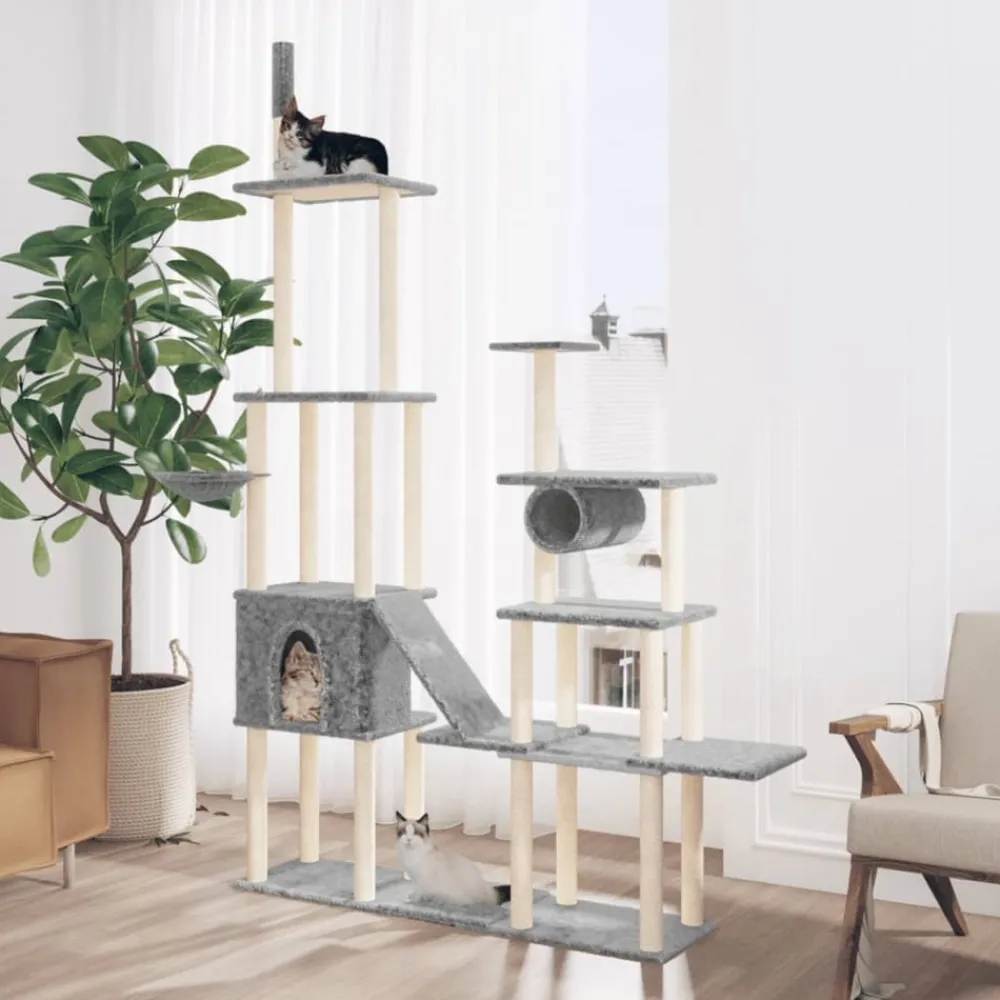 Maison Exclusive Arbres À Chat Et Jouets | - Arbre à chat avec griffoirs en sisal crème 96,5 cm