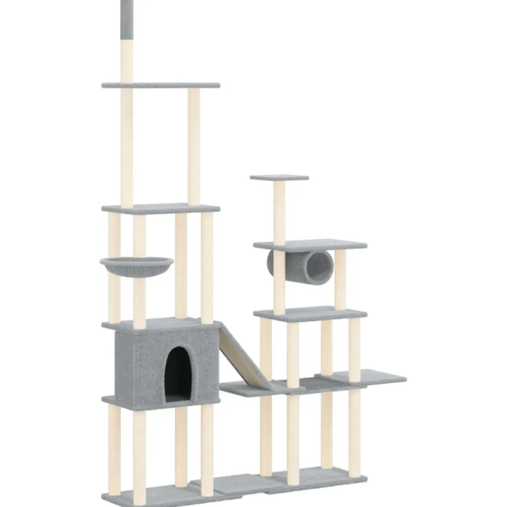 Maison Exclusive Arbres À Chat Et Jouets | - Arbre à chat avec griffoirs en sisal crème 96,5 cm