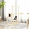 Maison Exclusive Arbres À Chat Et Jouets | - Arbre à chat avec griffoirs en sisal gris foncé 107,5 cm