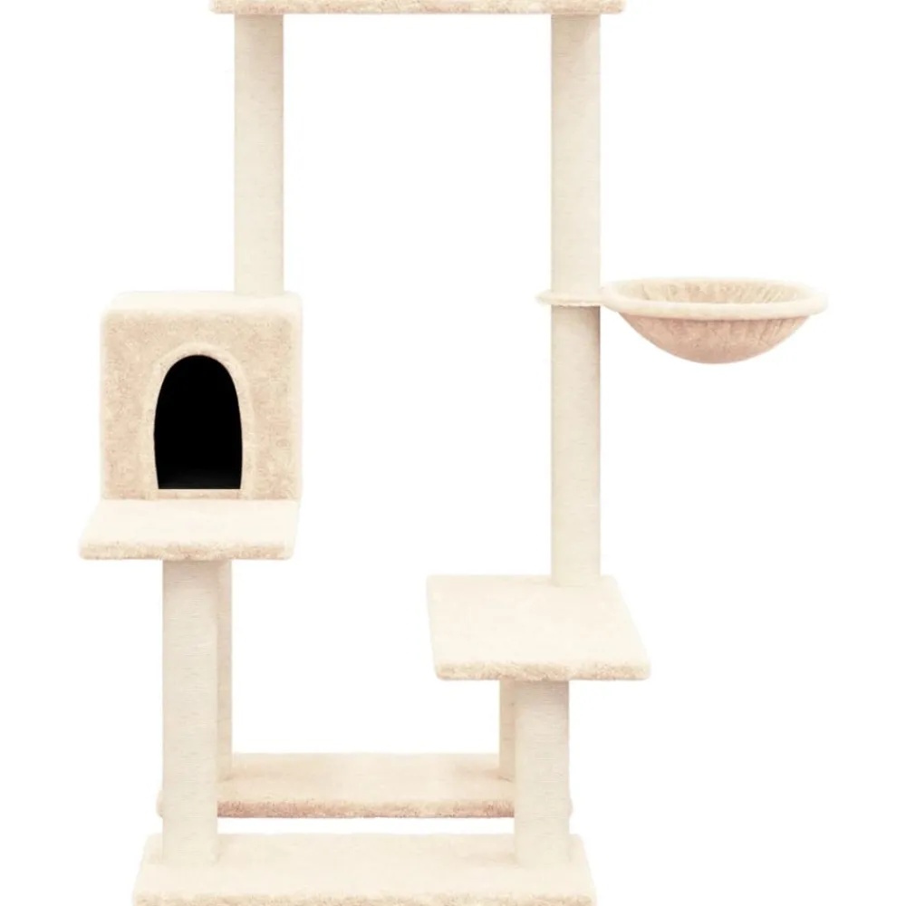 Maison Exclusive Arbres À Chat Et Jouets | - Arbre à chat avec griffoirs en sisal gris foncé 107,5 cm