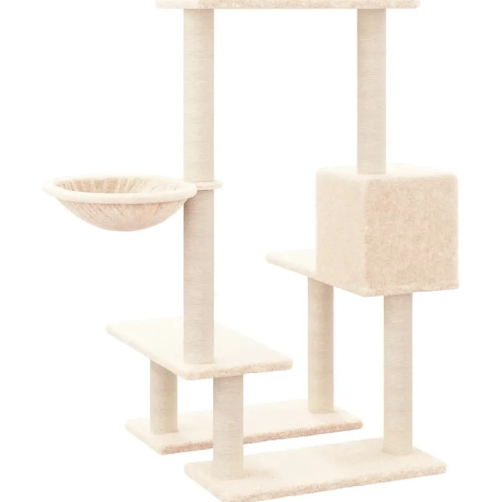 Maison Exclusive Arbres À Chat Et Jouets | - Arbre à chat avec griffoirs en sisal gris foncé 107,5 cm