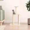 Maison Exclusive Arbres À Chat Et Jouets | - Arbre à chat avec griffoirs en sisal crème 168 cm