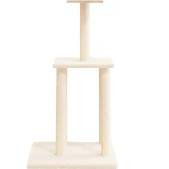 Maison Exclusive Arbres À Chat Et Jouets | - Arbre à chat avec griffoirs en sisal crème 168 cm