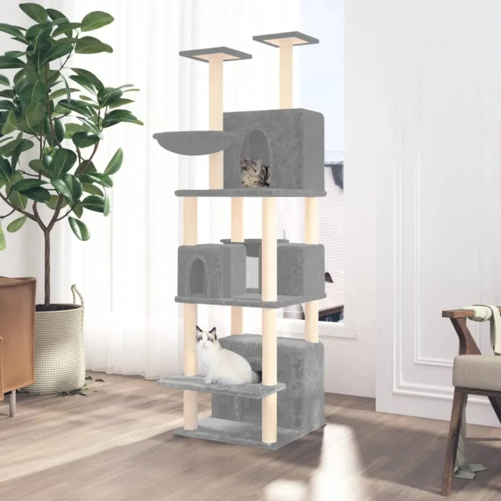 Maison Exclusive Arbres À Chat Et Jouets | - Arbre à chat avec griffoir en sisal gris foncé 59 cm