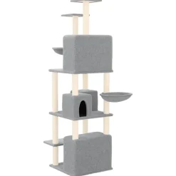 Maison Exclusive Arbres À Chat Et Jouets | - Arbre à chat avec griffoir en sisal gris foncé 59 cm