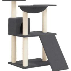 Maison Exclusive Arbres À Chat Et Jouets | - Arbre à chat avec griffoirs en sisal gris foncé 83 cm