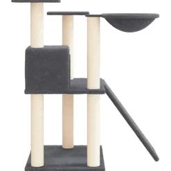 Maison Exclusive Arbres À Chat Et Jouets | - Arbre à chat avec griffoirs en sisal gris foncé 83 cm