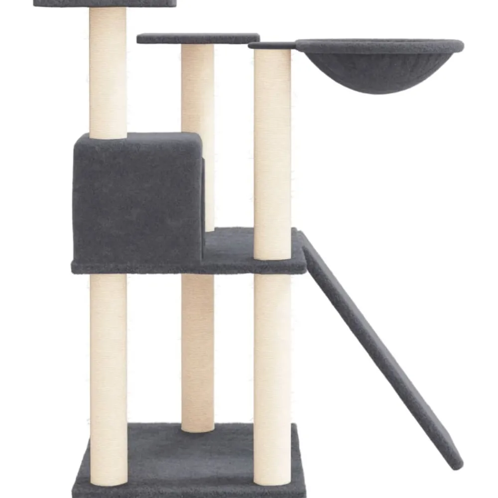 Maison Exclusive Arbres À Chat Et Jouets | - Arbre à chat avec griffoirs en sisal gris foncé 83 cm