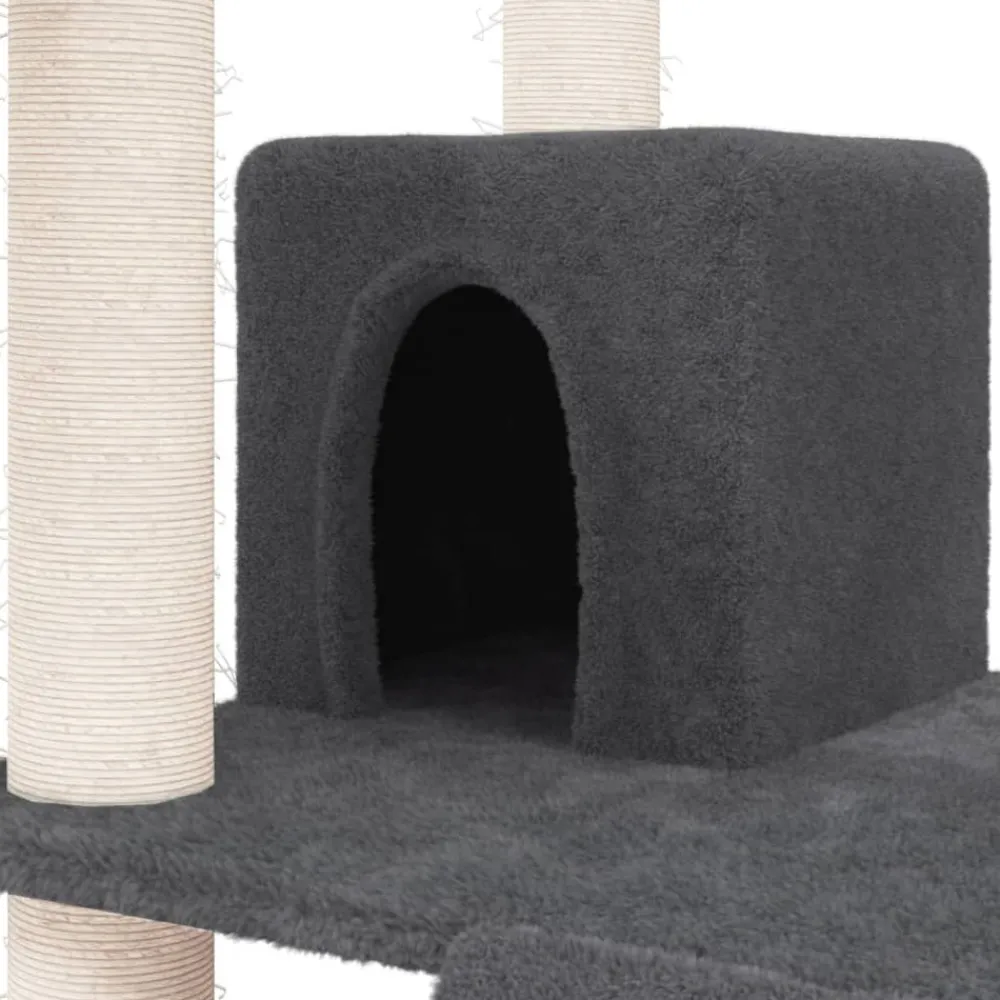 Maison Exclusive Arbres À Chat Et Jouets | - Arbre à chat avec griffoirs en sisal gris foncé 83 cm