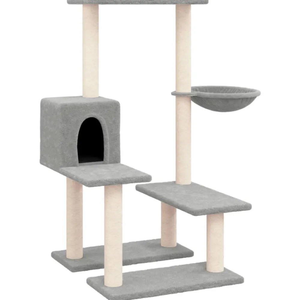 Maison Exclusive Arbres À Chat Et Jouets | - Arbre à chat avec griffoirs en sisal gris foncé 133 cm