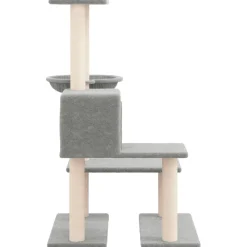 Maison Exclusive Arbres À Chat Et Jouets | - Arbre à chat avec griffoirs en sisal gris foncé 133 cm