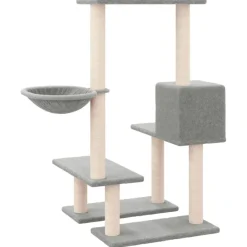 Maison Exclusive Arbres À Chat Et Jouets | - Arbre à chat avec griffoirs en sisal gris foncé 133 cm