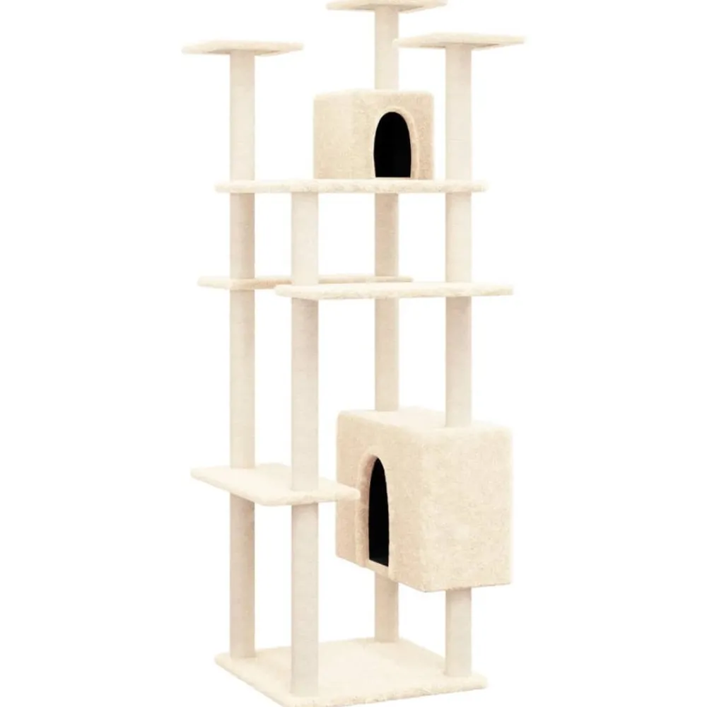 Maison Exclusive Arbres À Chat Et Jouets | - Arbre à chat avec griffoirs en sisal gris foncé 85,5 cm