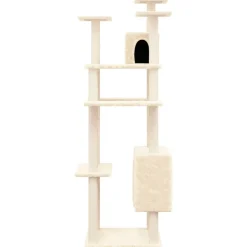 Maison Exclusive Arbres À Chat Et Jouets | - Arbre à chat avec griffoirs en sisal gris foncé 85,5 cm