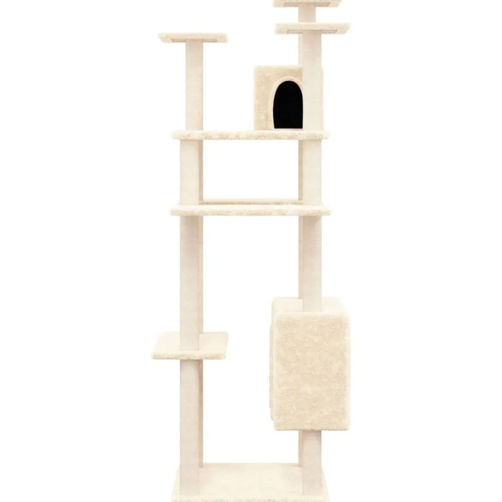 Maison Exclusive Arbres À Chat Et Jouets | - Arbre à chat avec griffoirs en sisal gris foncé 85,5 cm