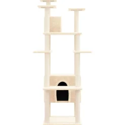 Maison Exclusive Arbres À Chat Et Jouets | - Arbre à chat avec griffoirs en sisal gris foncé 85,5 cm