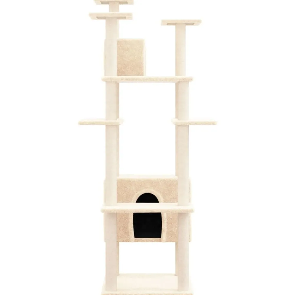 Maison Exclusive Arbres À Chat Et Jouets | - Arbre à chat avec griffoirs en sisal gris foncé 85,5 cm