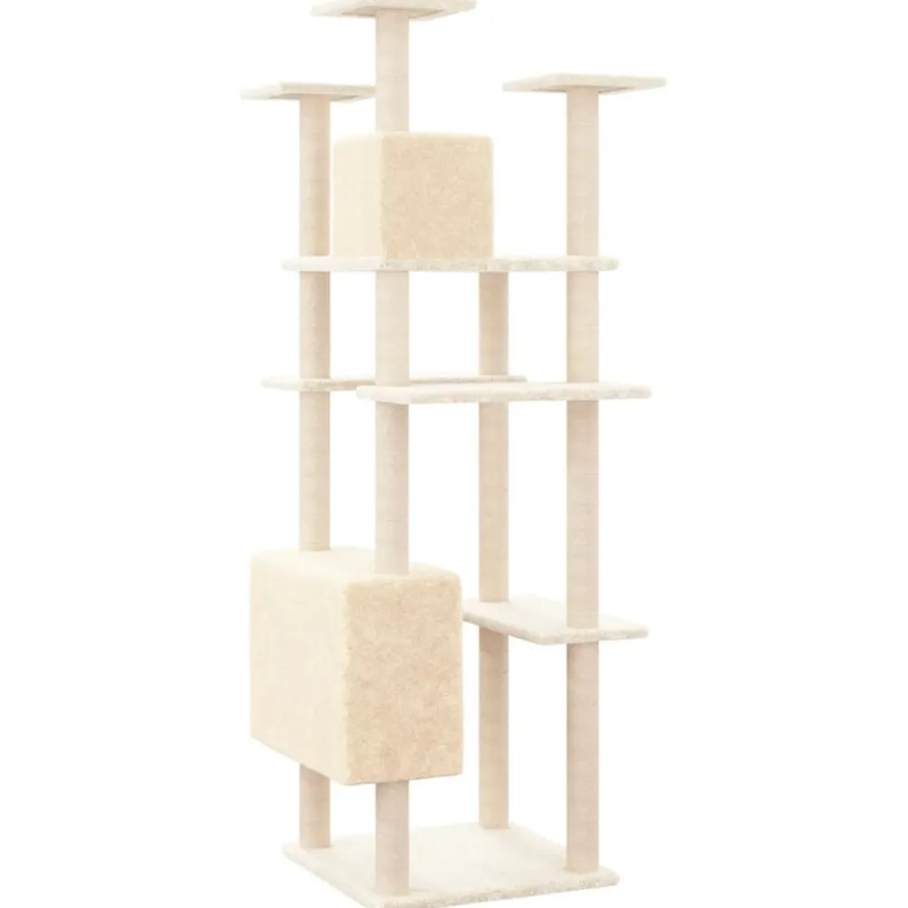 Maison Exclusive Arbres À Chat Et Jouets | - Arbre à chat avec griffoirs en sisal gris foncé 85,5 cm