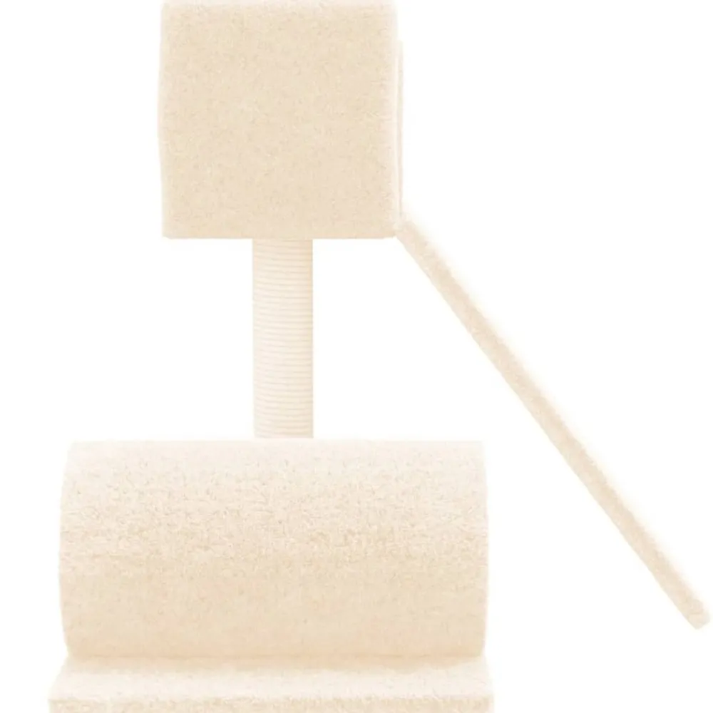 Maison Exclusive Arbres À Chat Et Jouets | - Arbre à chat avec griffoir en sisal crème 59 cm