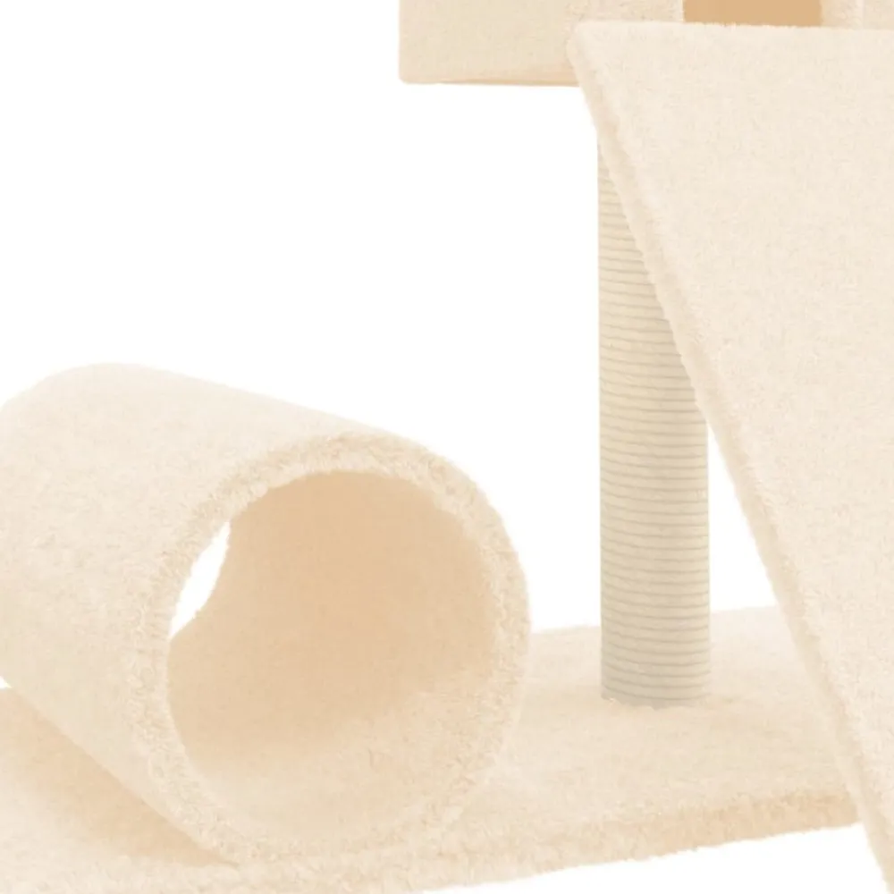 Maison Exclusive Arbres À Chat Et Jouets | - Arbre à chat avec griffoir en sisal crème 59 cm