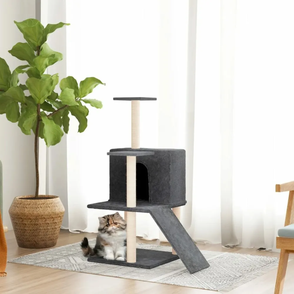 Maison Exclusive Arbres À Chat Et Jouets | - Arbre à chat avec griffoirs en sisal crème 166 cm