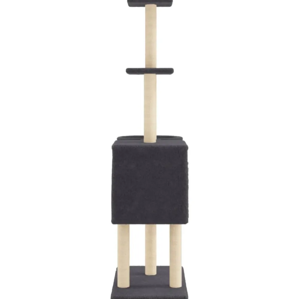 Maison Exclusive Arbres À Chat Et Jouets | - Arbre à chat avec griffoirs en sisal gris foncé 167 cm