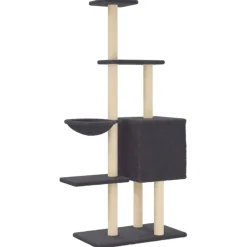Maison Exclusive Arbres À Chat Et Jouets | - Arbre à chat avec griffoirs en sisal gris foncé 167 cm