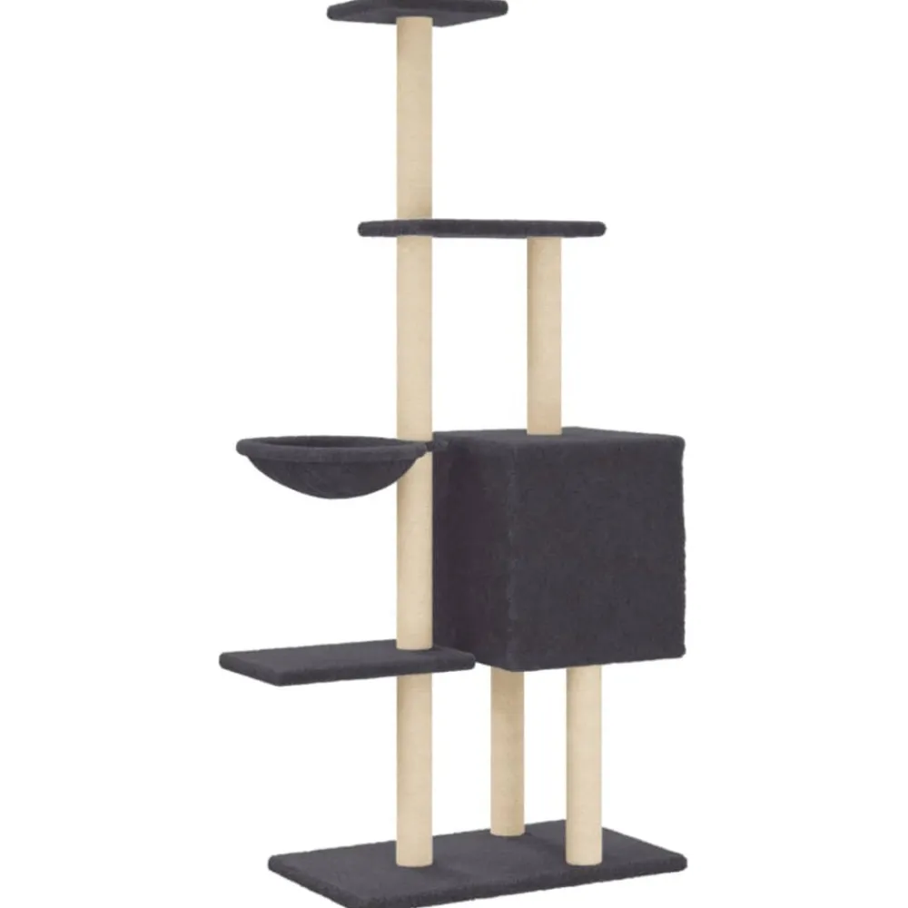Maison Exclusive Arbres À Chat Et Jouets | - Arbre à chat avec griffoirs en sisal gris foncé 167 cm