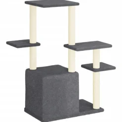 Maison Exclusive - Arbre à chat avec griffoirs en sisal gris foncé 97,5 cm Outlet