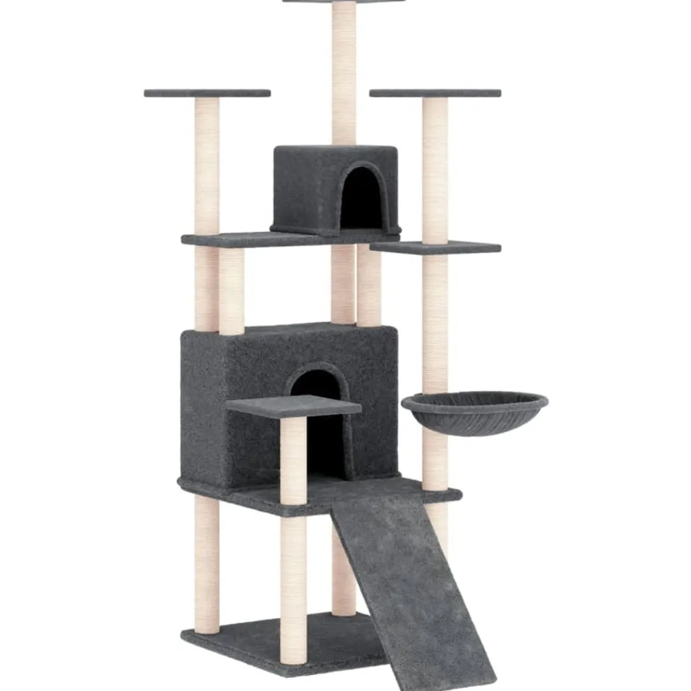 Maison Exclusive Arbres À Chat Et Jouets | - Arbre à chat avec griffoirs en sisal gris clair 167 cm