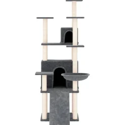 Maison Exclusive Arbres À Chat Et Jouets | - Arbre à chat avec griffoirs en sisal gris clair 167 cm