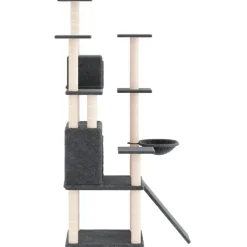 Maison Exclusive Arbres À Chat Et Jouets | - Arbre à chat avec griffoirs en sisal gris clair 167 cm