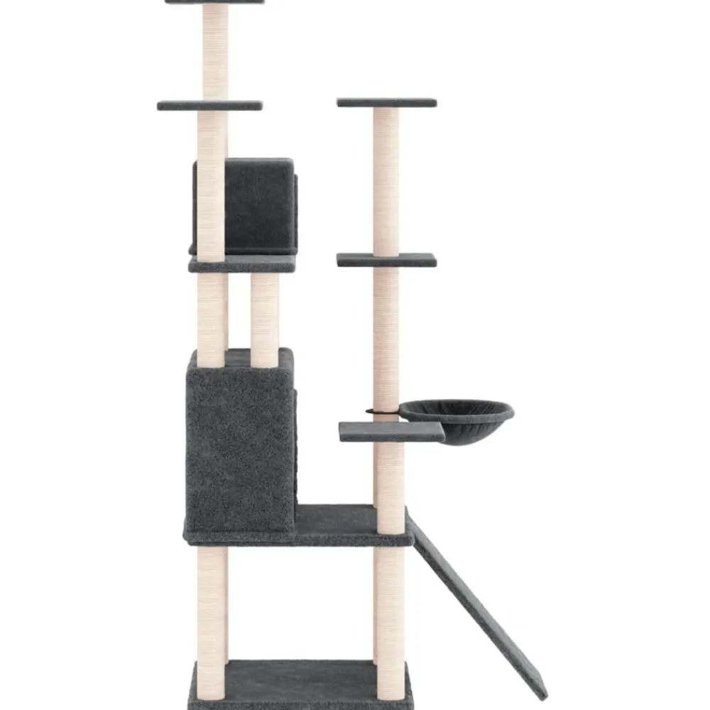 Maison Exclusive Arbres À Chat Et Jouets | - Arbre à chat avec griffoirs en sisal gris clair 167 cm