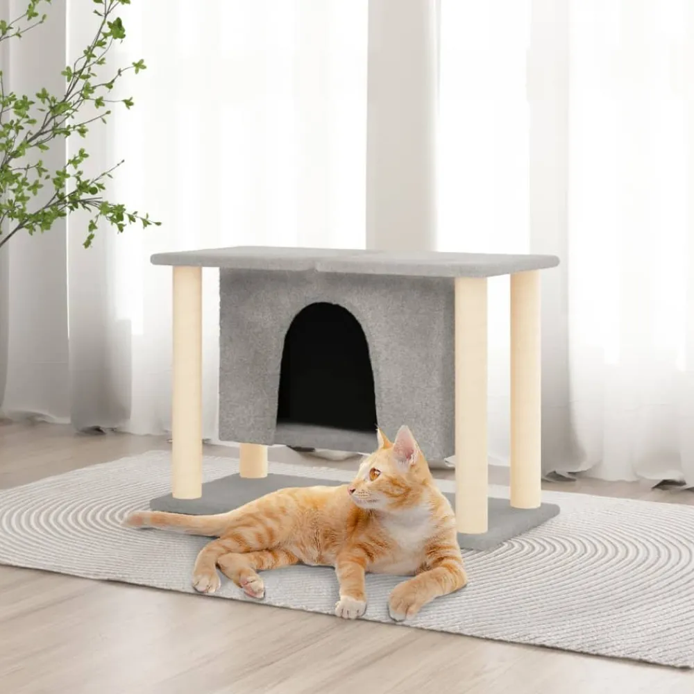 Maison Exclusive Arbres À Chat Et Jouets | - Arbre à chat avec griffoirs en sisal gris foncé 190 cm