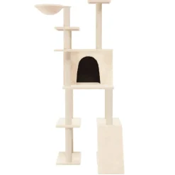 Maison Exclusive Arbres À Chat Et Jouets | - Arbre à chat avec griffoirs en sisal gris clair 199 cm