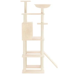 Maison Exclusive Arbres À Chat Et Jouets | - Arbre à chat avec griffoirs en sisal gris clair 199 cm