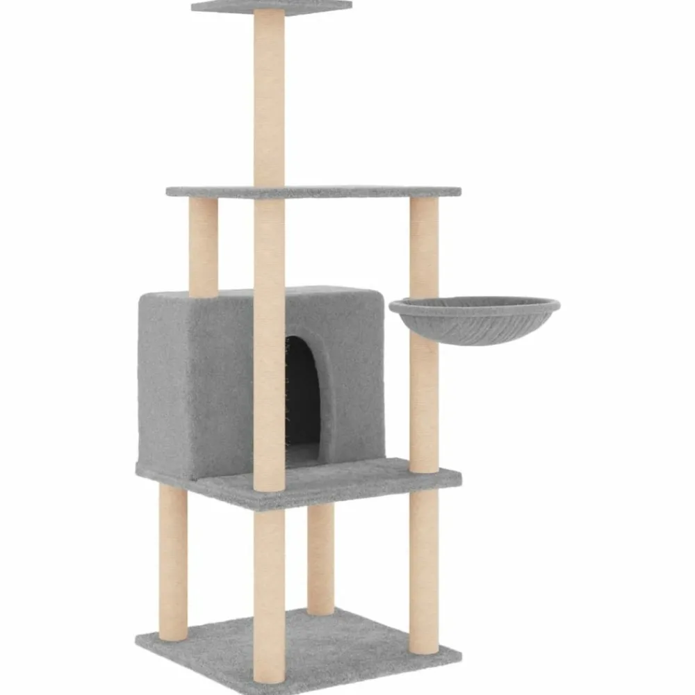 Maison Exclusive Arbres À Chat Et Jouets | - Arbre à chat avec griffoirs en sisal crème 82 cm