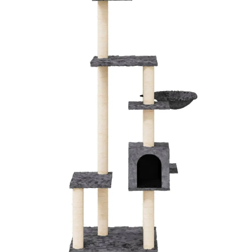 Maison Exclusive Arbres À Chat Et Jouets | - Arbre à chat avec griffoirs en sisal gris clair 97 cm