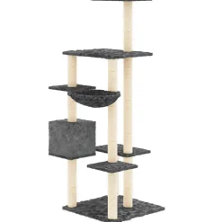 Maison Exclusive Arbres À Chat Et Jouets | - Arbre à chat avec griffoirs en sisal gris clair 97 cm